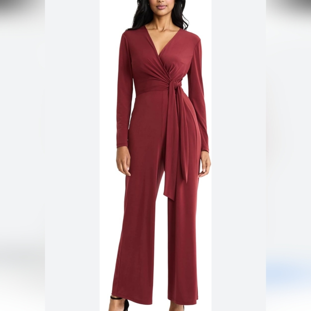 Maggy London Deep Red Jumpsuit
